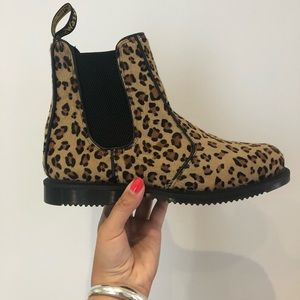 never worn Dr. Martens pony hair leopard boots